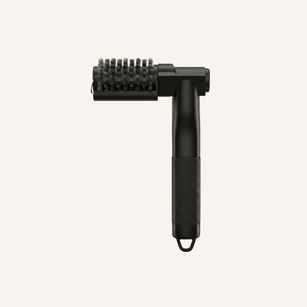 Grill Brush Max side profile showing stainless steel scraper