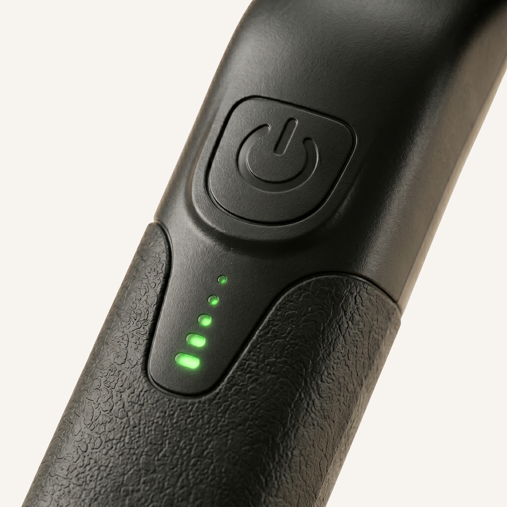 Grill Brush Max handle and power button detail