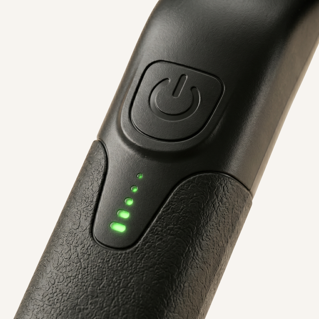Grill Brush Max handle and power button detail