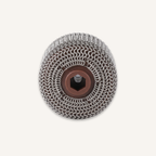 Grill Brush Pro roller and wire brush replacement heads side by side