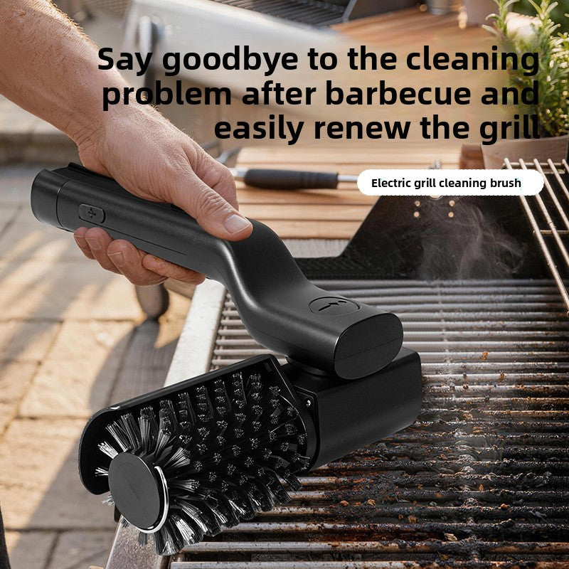 Electric Grill Cleaning Brush with Stainless Steel Scraper