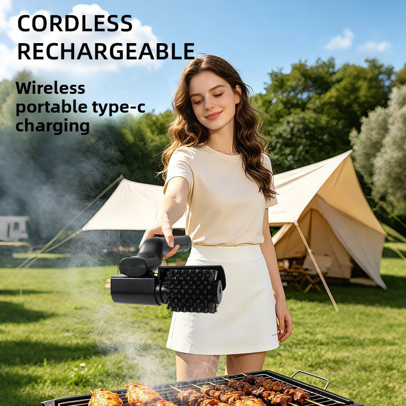 Electric Grill Cleaning Brush with Stainless Steel Scraper